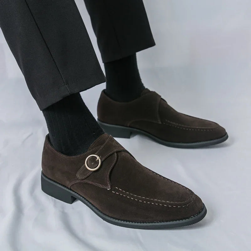 Cavendish Round Buckle Suede Loafers 2