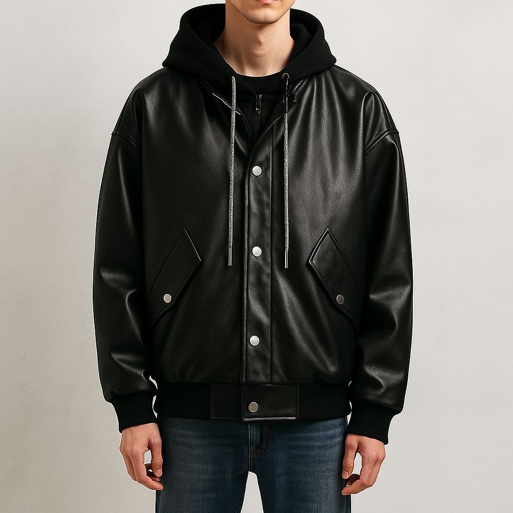 Vanguard Hood Leather Jacket