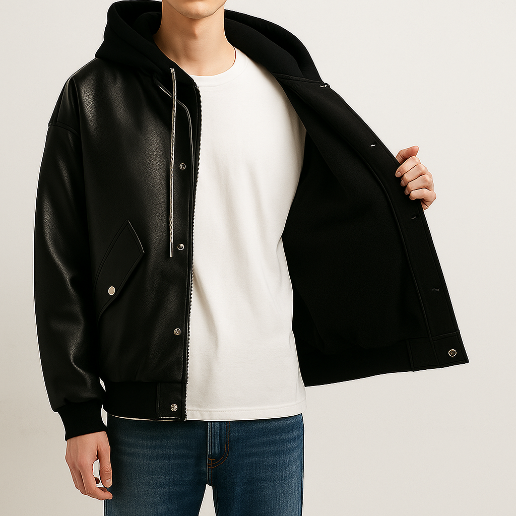Vanguard Hood Leather Jacket