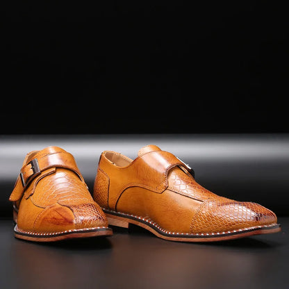 Ravenscourt Textured Panel Monk Strap Shoes 3