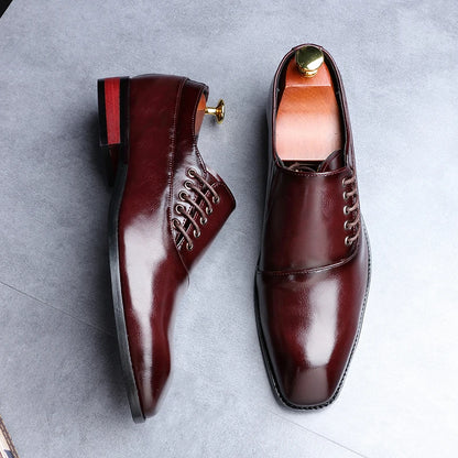 Orsini Side Lace Split Leather Dress Shoes 2