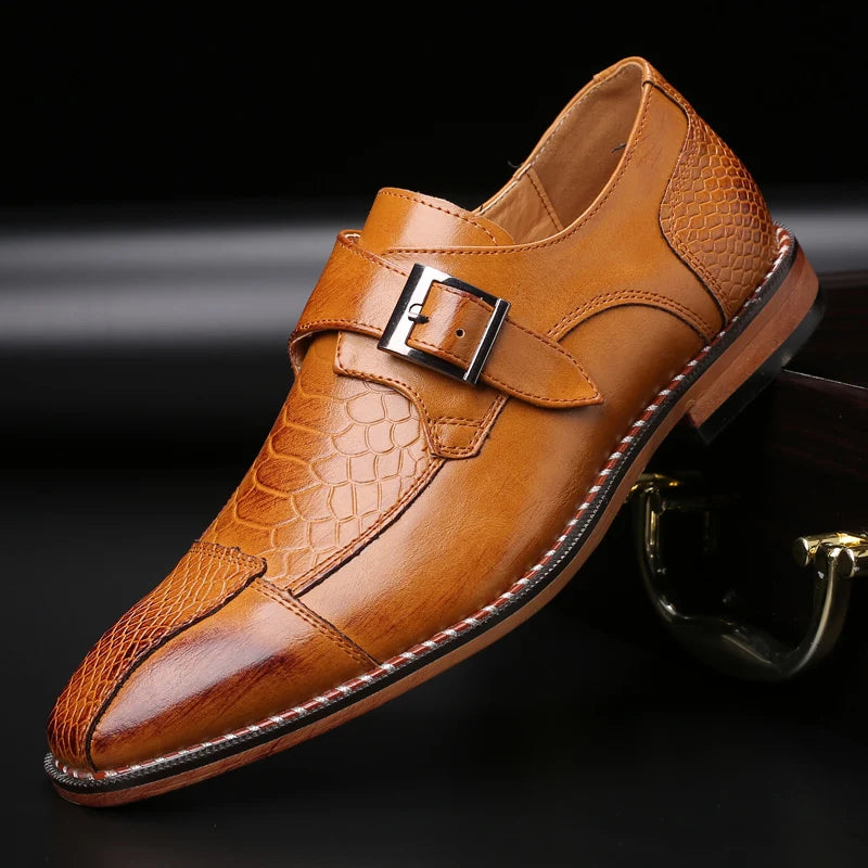 Ravenscourt Textured Panel Monk Strap Shoes 4