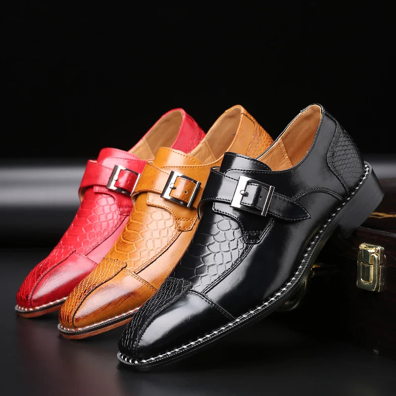 Ravenscourt Textured Panel Monk Strap Shoes 6