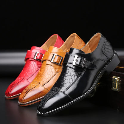 Ravenscourt Textured Panel Monk Strap Shoes 6