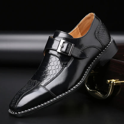 Ravenscourt Textured Panel Monk Strap Shoes 2