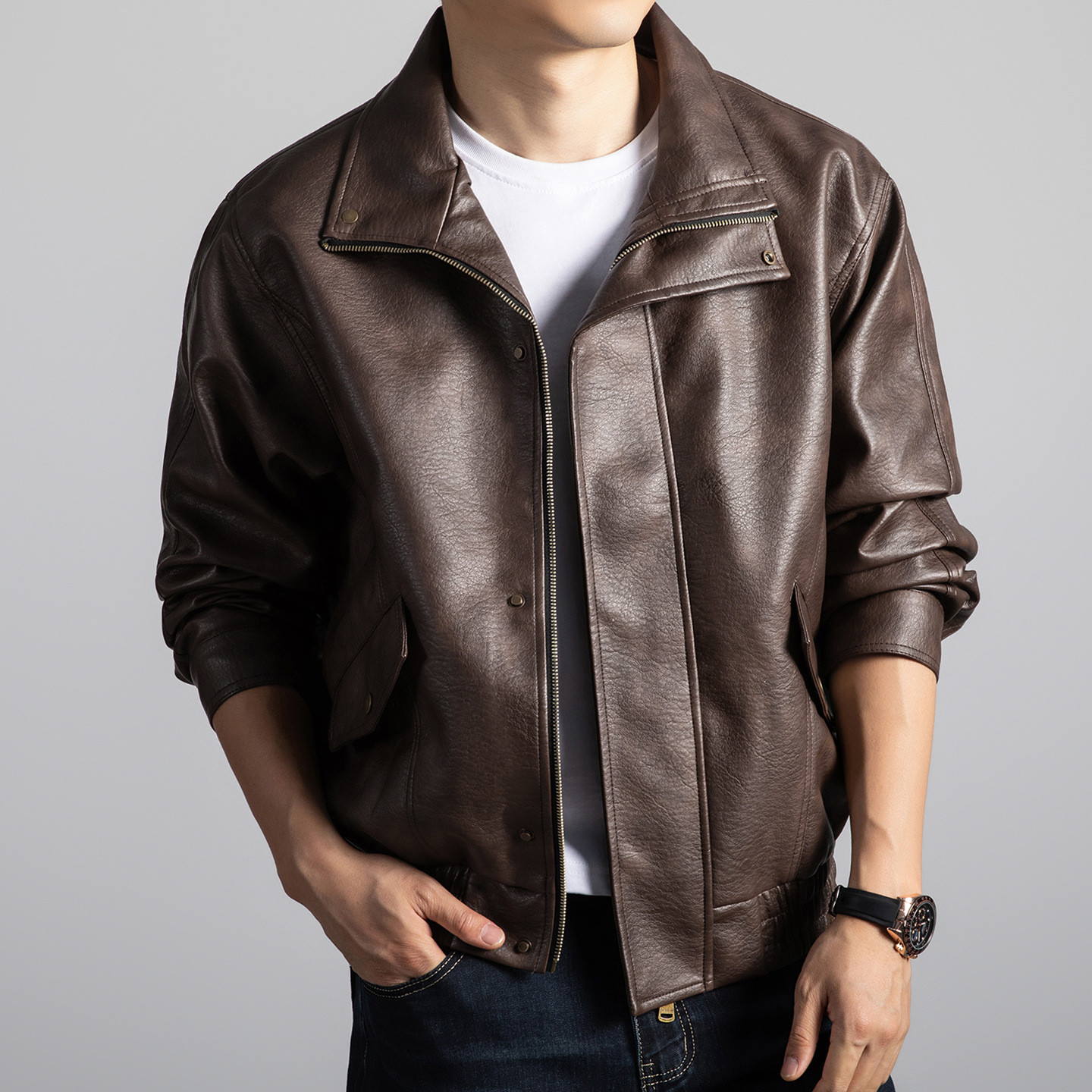 Raux Genuine Leather Jacket