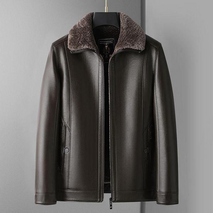 Valen Fleece-Lined Leather Jacket