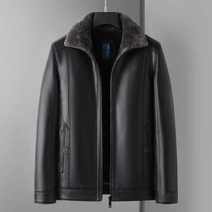 Valen Fleece-Lined Leather Jacket