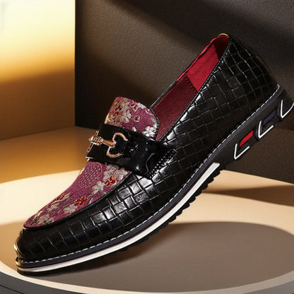 Bellamere Floral Panel Horsebit Loafers