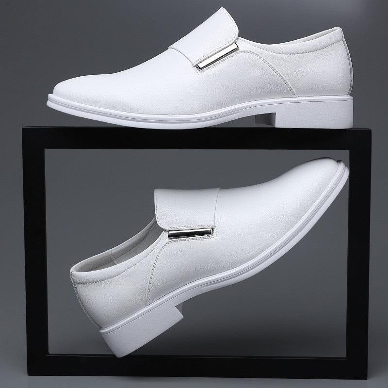 Clairmont Metal Bar Split Leather Loafers 4