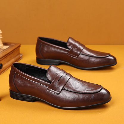 Ashworth Leather Penny Loafers in brown