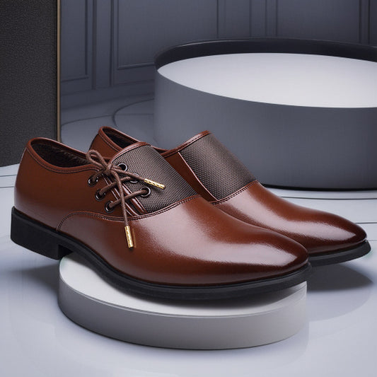 Rothbury Textured Vamp Side-Lace Dress Shoes