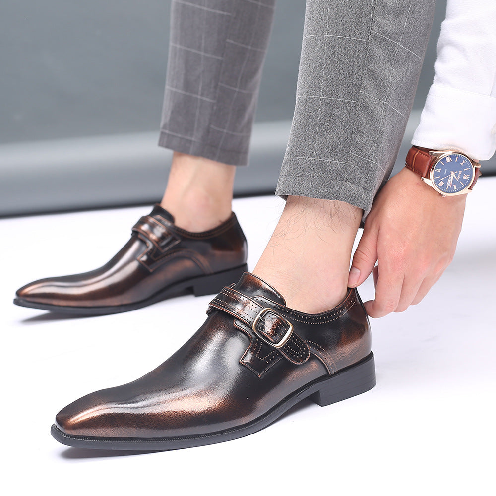 Ambrose Square Toe Buckle Shoes buckle strap detail