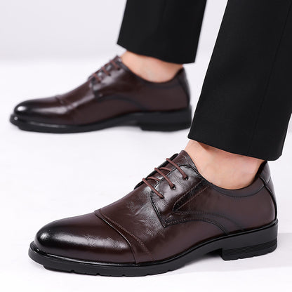 Thackeray Cap Toe Oxfords worn with trousers