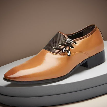 Rothbury Textured Vamp Side-Lace Dress Shoes 6