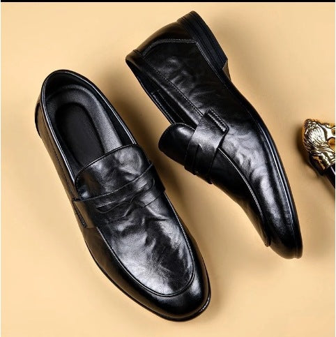 Ashworth Leather Penny Loafers penny strap and stitching detail