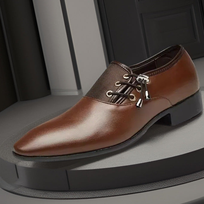 Rothbury Textured Vamp Side-Lace Dress Shoes 8