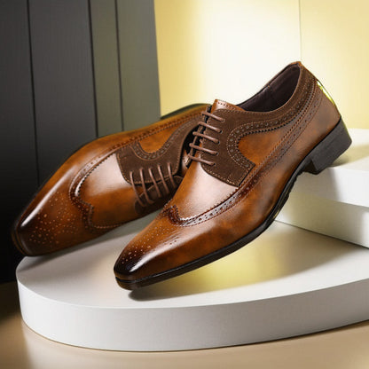 Hartwell Contrast Panel Wingtip Brogues