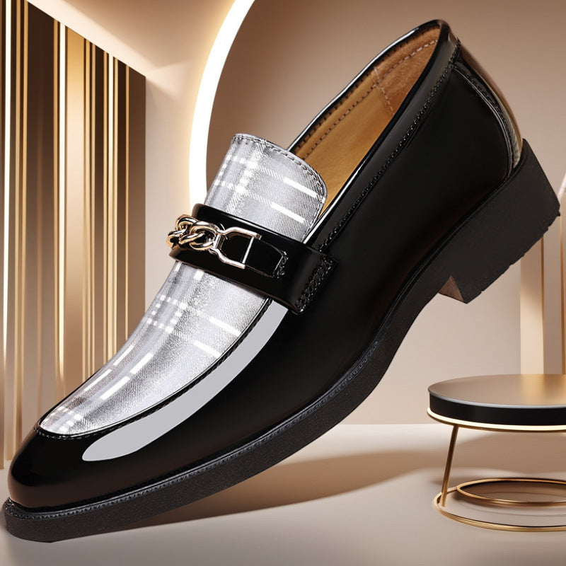 Alderwick Plaid Panel Chain Loafers 4