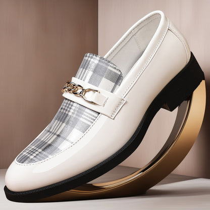 Alderwick Plaid Panel Chain Loafers 2