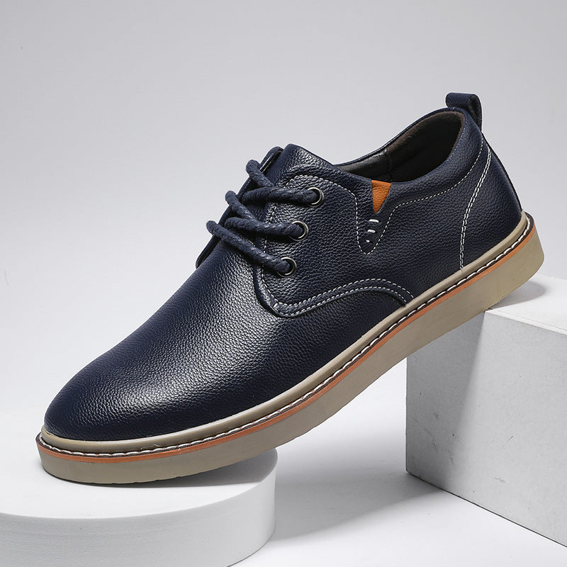 Calder Plain Toe Derbies in blue
