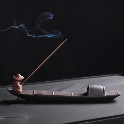 Purple Clay Incense Burner