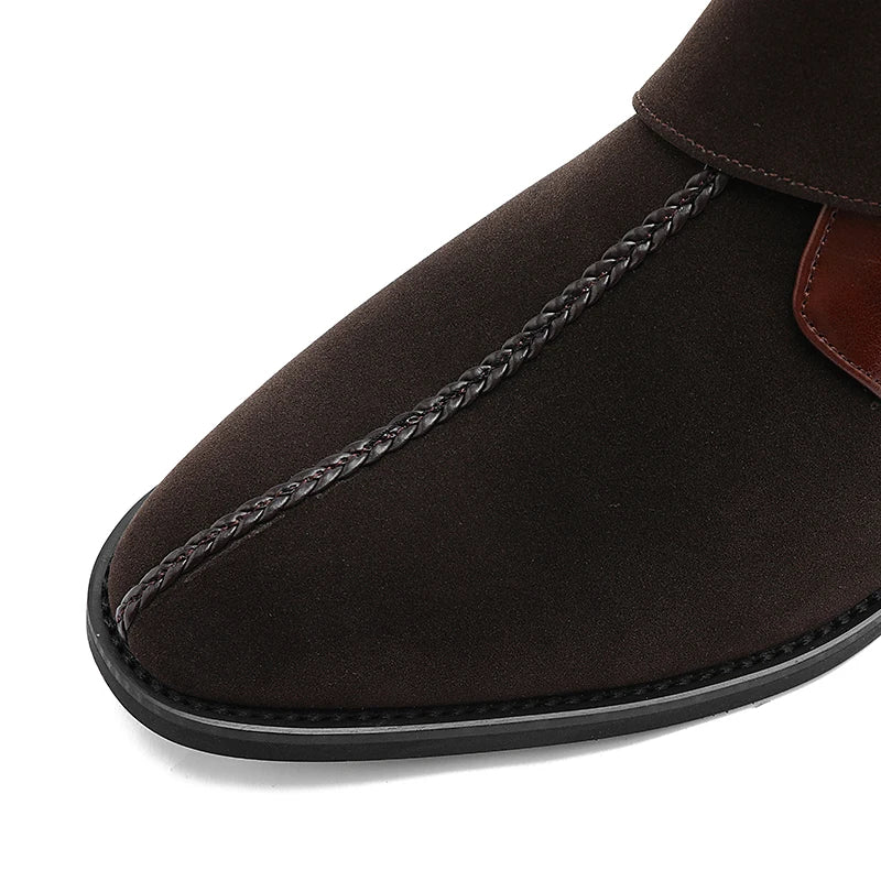 Ashcombe Patchwork Chelsea Boots two-texture patchwork detail