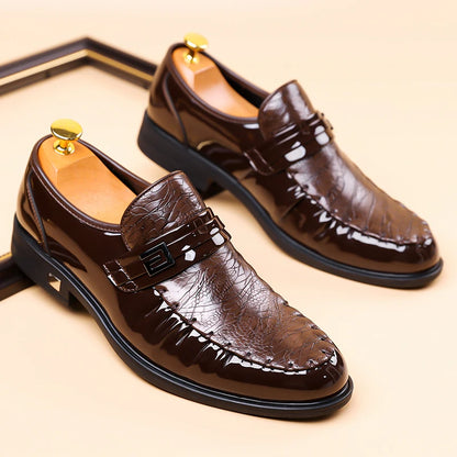 Aurelius Whipstitch Croc-Effect Loafers