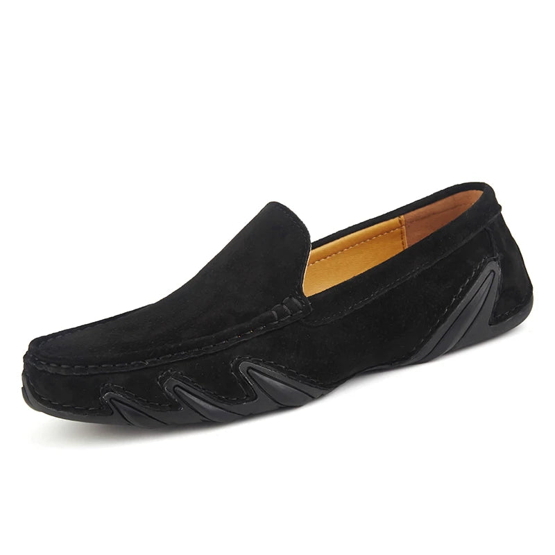 Halstow Suede Moccasins in black