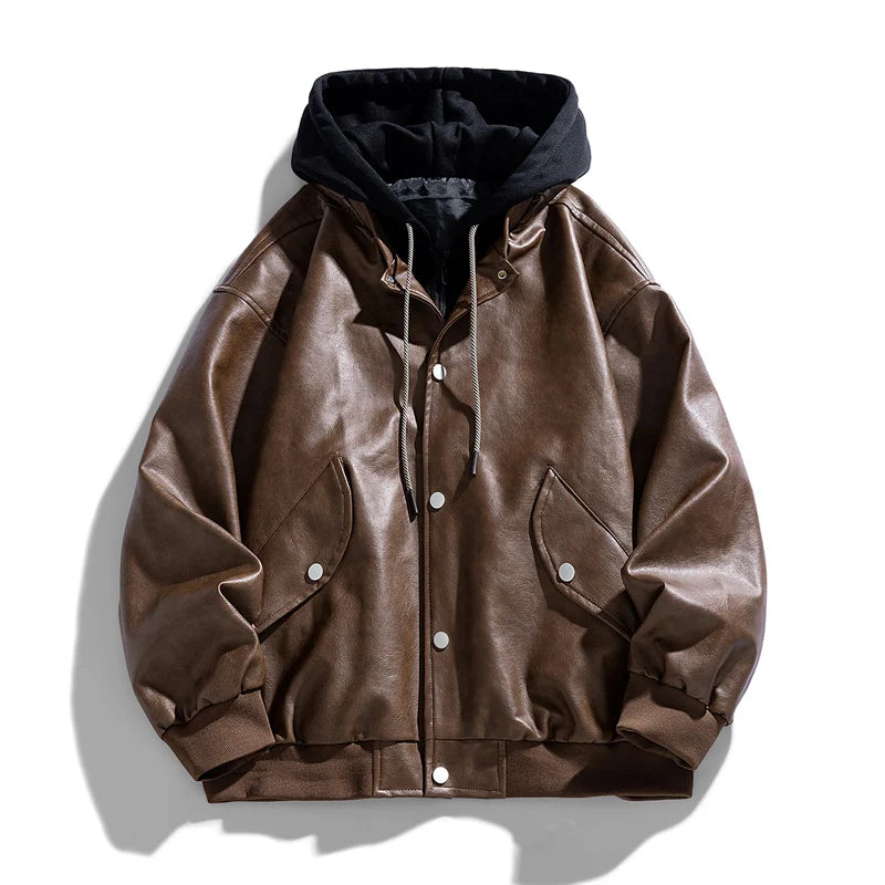 Vanguard Hood Leather Jacket