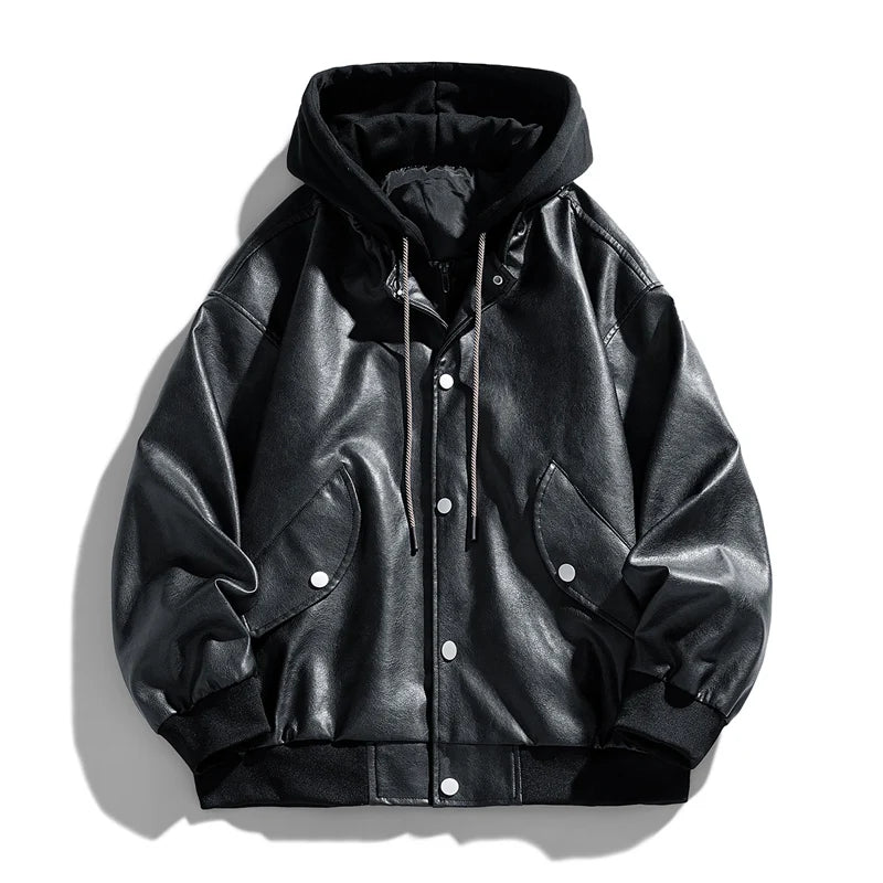 Vanguard Hood Leather Jacket