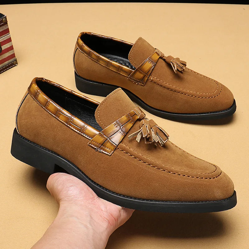 Fairholme Tassel Loafers in light brown, side profile