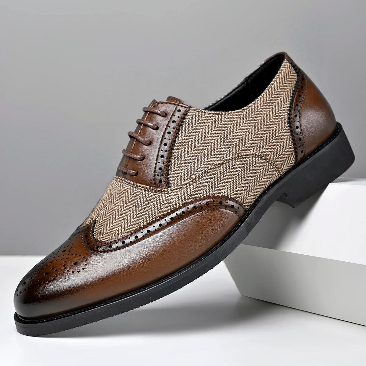 Westbourne Herringbone Wingtip Brogues 6