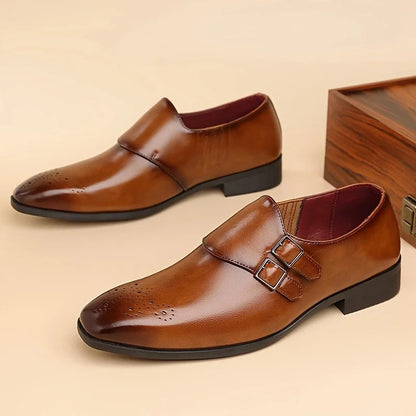 Fenchurch Double Buckle Brogues angled view