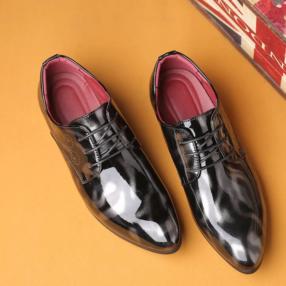 Veyron High-Shine Patent Leather Derby Shoes 2