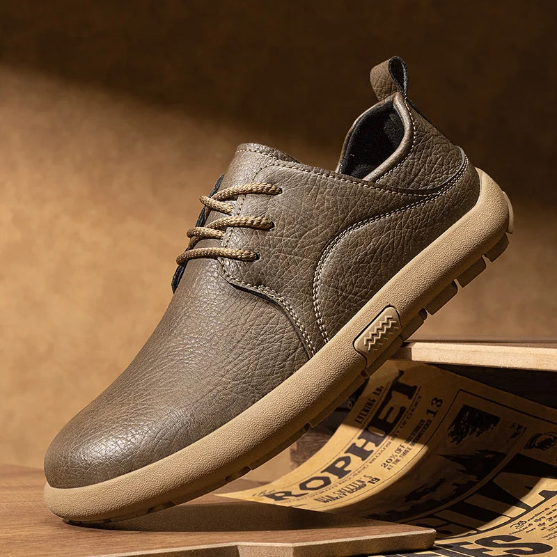 Kingsley Wedge Sole Derbies in olive brown