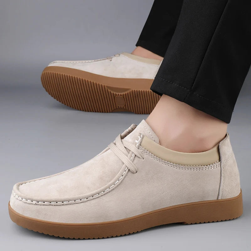 Corbin Split Leather Loafers worn view