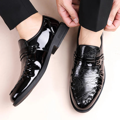 Aurelius Whipstitch Croc-Effect Loafers 4