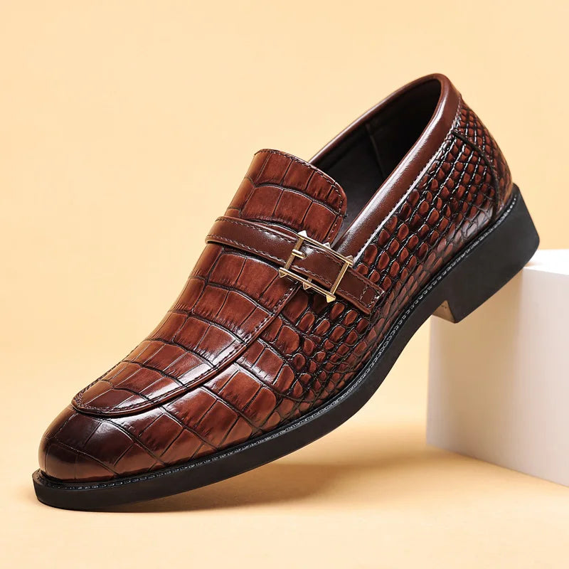 Corbin Scaled Buckle Loafers 5