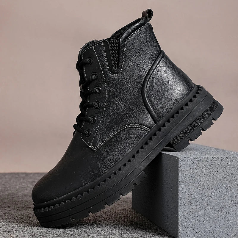 Thatcher Lug Sole Boots angled view