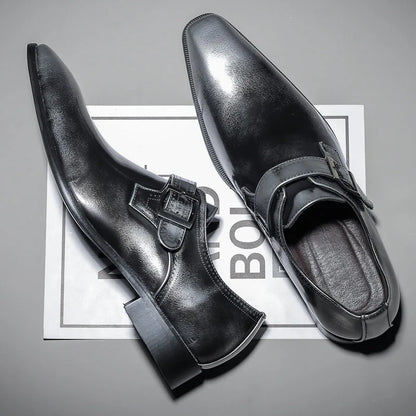 Whitmore Perforated Strap Monk Shoes 5