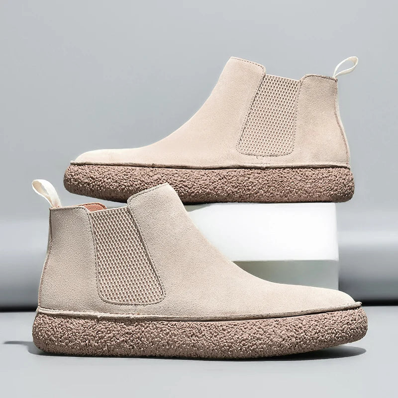 Fairbank Suede Chelsea Boots in beige