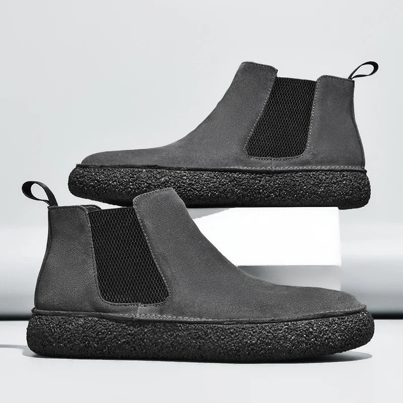 Fairbank Suede Chelsea Boots in gray