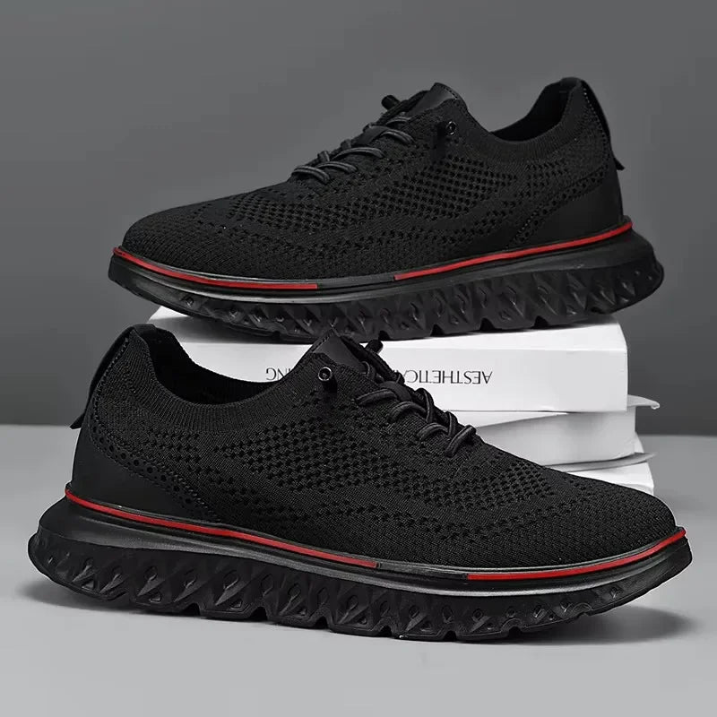Weston Knit Sneakers in black, side profile