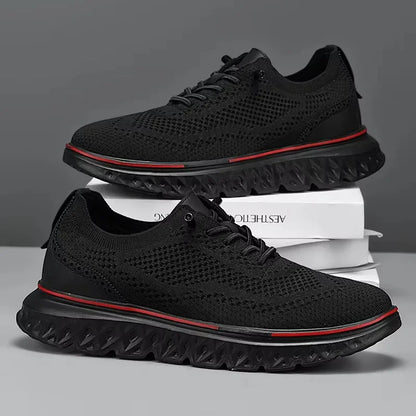 Weston Knit Sneakers in black, side profile