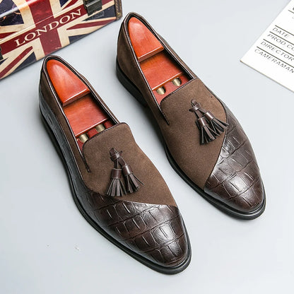 Stansfield Croc-Effect Tassel Loafers