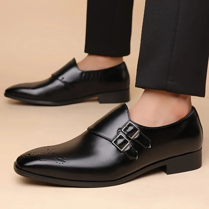 Fenchurch Double Buckle Brogues twin buckle detail