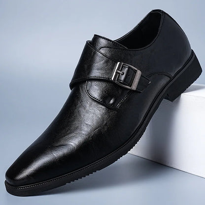 Kingsley Single Buckle Leather Dress Shoes