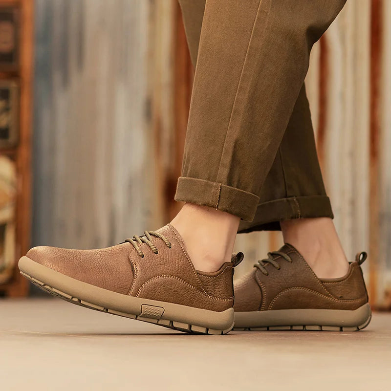 Kingsley Wedge Sole Derbies worn view