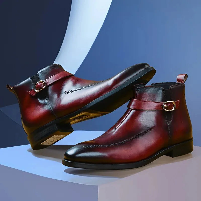 Valemont Buckle Detail Ankle Boots